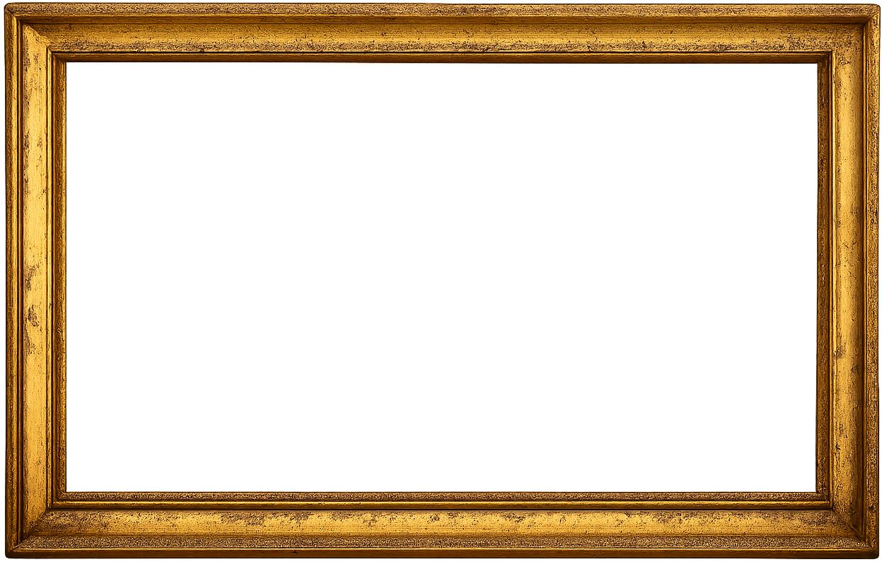 An empty picture frame